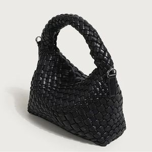 WOOVEN MINI PURSE/HANDBAG - BLACK